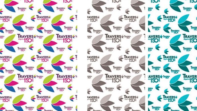 Les bâches peuvent être personnalisées pour un événement, comme les 150 ans des pépinières Travers. ©S.Morard